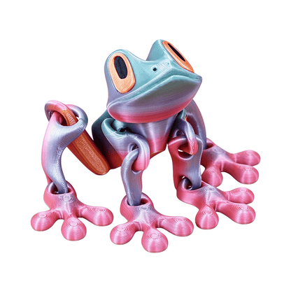 🐸✨ 3D Printed Magnetic Frog – Colorful Fridge Magnet & Whimsical Desk Decor
