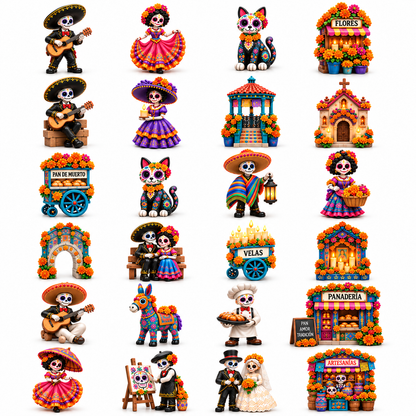 🏵 Day of the Dead Village 2026 – 24-Day Collectible Countdown Calendar with 24 Unique Miniatures