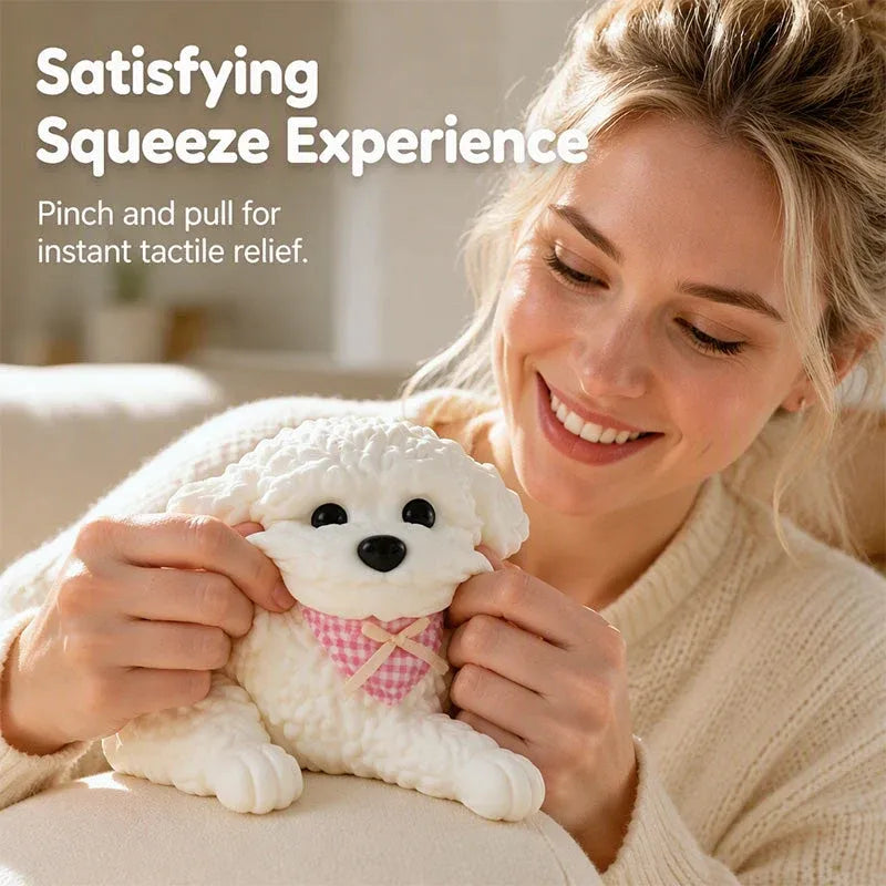 🧸🐶 Cute Squeeze Teddy Dog – Soft, Squishy & Perfect for Stress Relief ✨