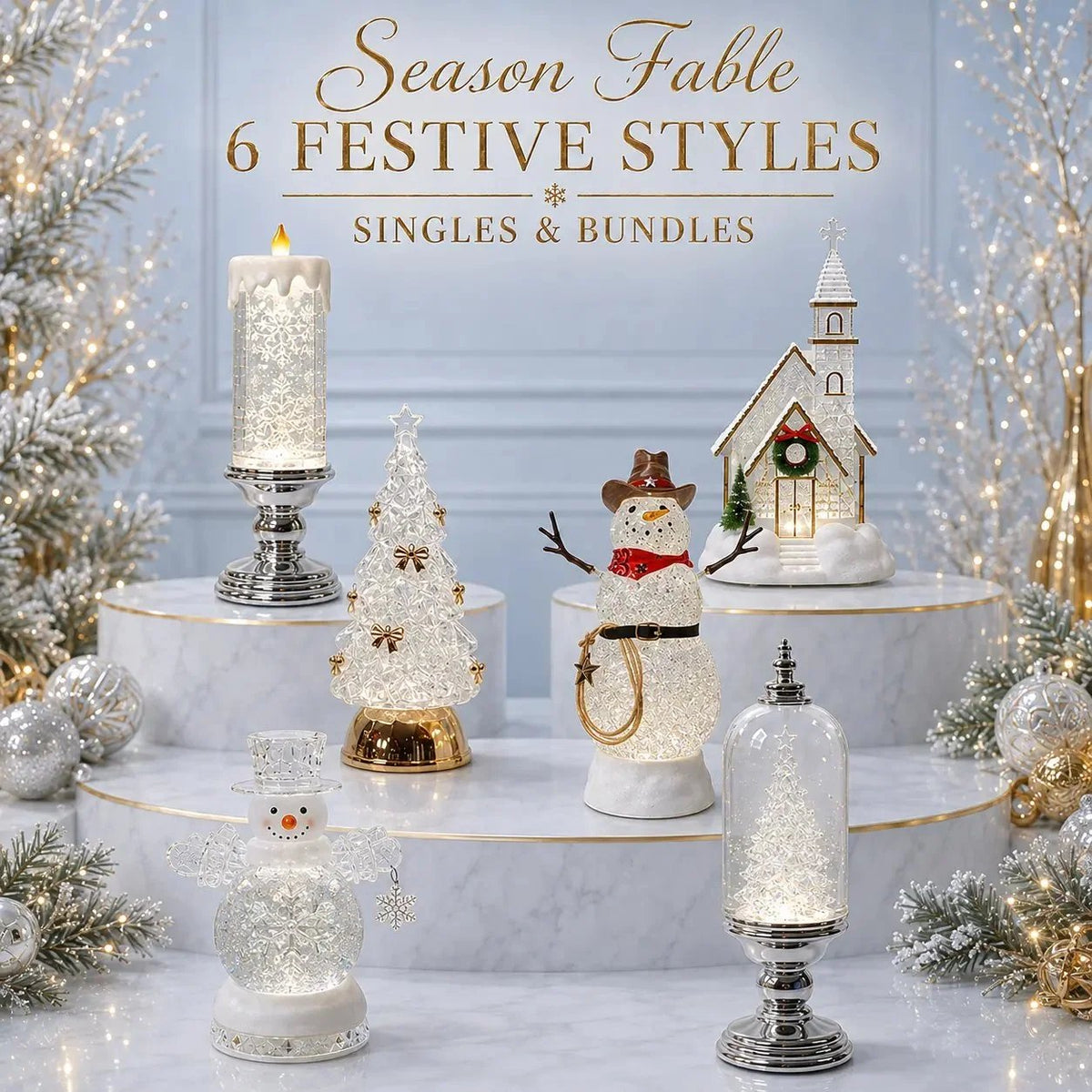 ❄️ Musical Christmas Snow Globe Lantern | Swirling Snow & Warm LED