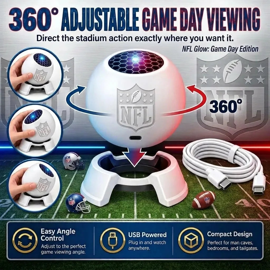 🔥LAST DAY 49% OFF-NfiGlow Football Light- Bring Authentic NFL Stadium Atmosphere Right To Your Home