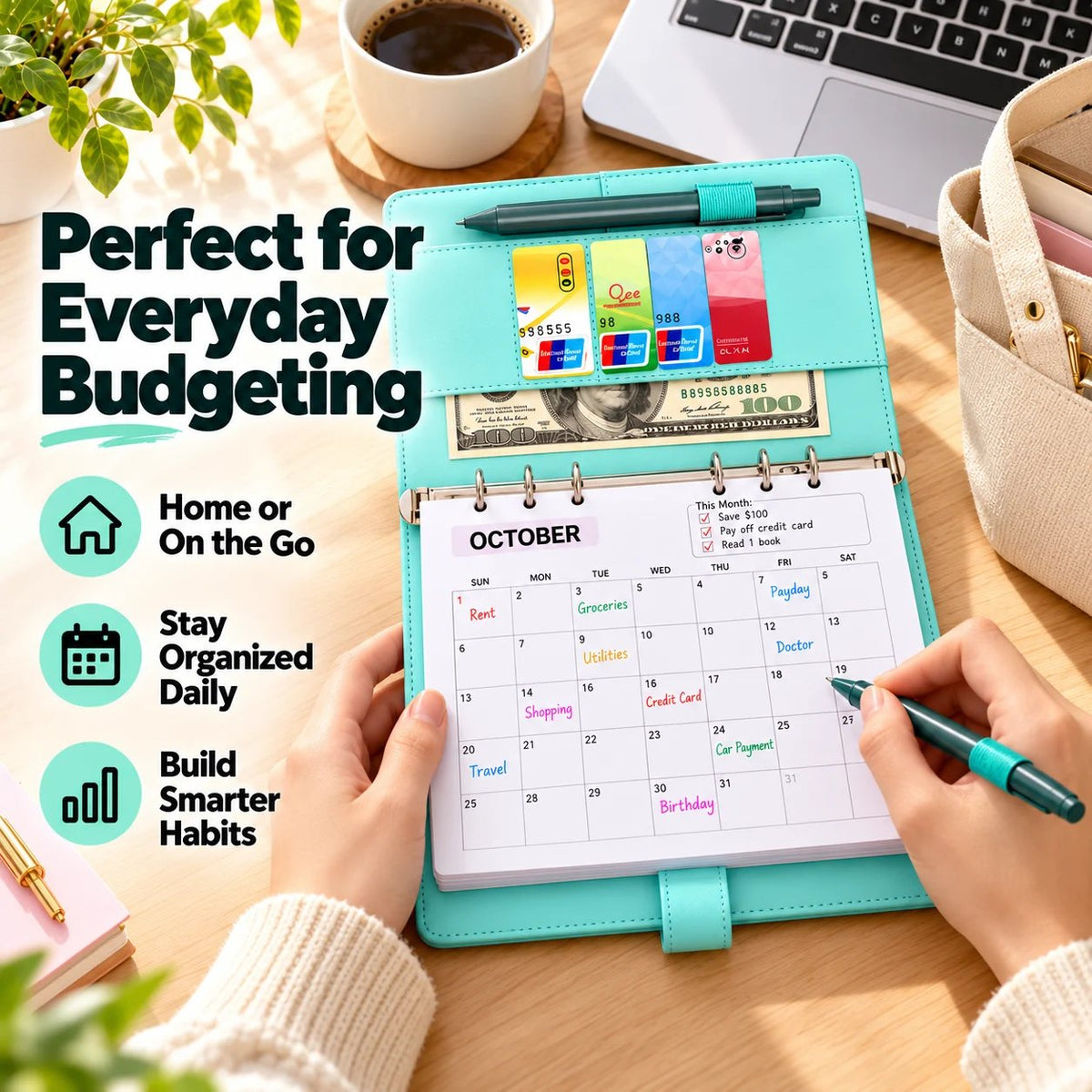 📒💰 Budget Planner Binder — Track Expenses, Save More Money!