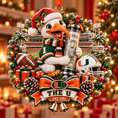 🏈🎄 College Football Money Surprise Ornament