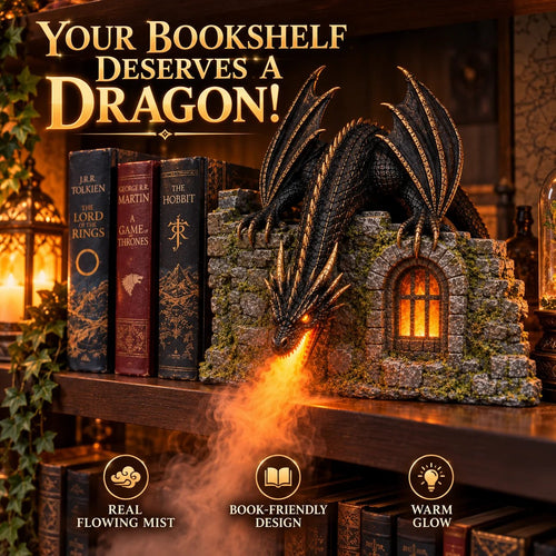 🐉 MistWyrm Dragon Diffuser – Glowing Dragon Mist for Fantasy Bookshelf Decor