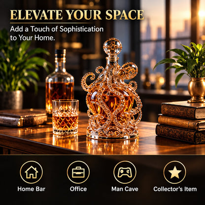 🐙 Octopus Decanter - Premium Crystal Glass Edition