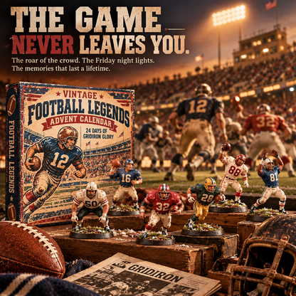 🏈 Vintage Football Legends Advent Calendar 2026 🎄 – 24 Collectible Football Players 🎁