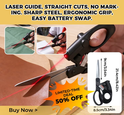 ✂️ Laser-Guided Scissors – Easier Straight-Line Cutting for Sewing & DIY Crafts ✨