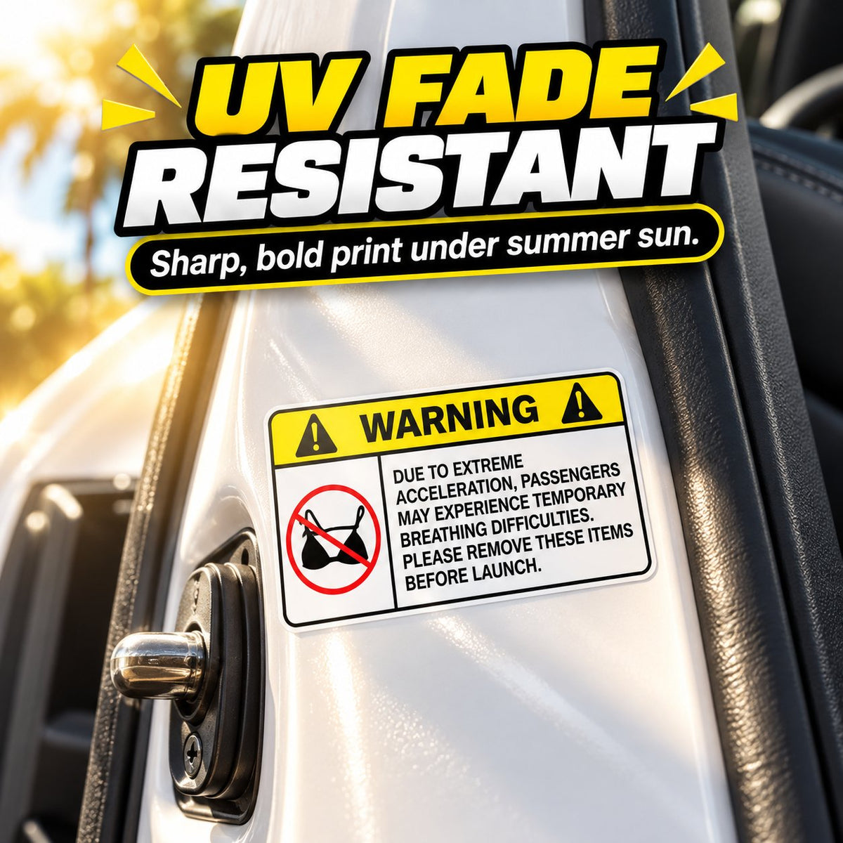 Funny Extreme Acceleration Warning Decal Set 😂🏎️