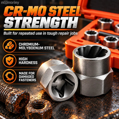 10/14-Piece Screw Extractor Set – Remove Stripped, Broken & Stuck Bolts with Ease