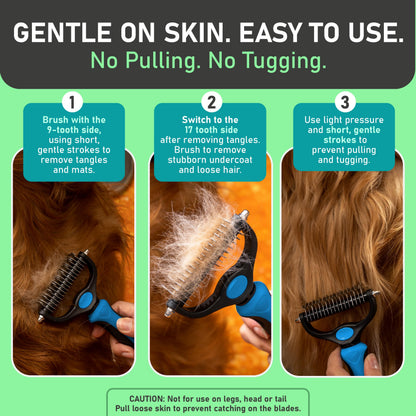 😻🐕🐾Professional Double-Sided Pet Grooming Rake