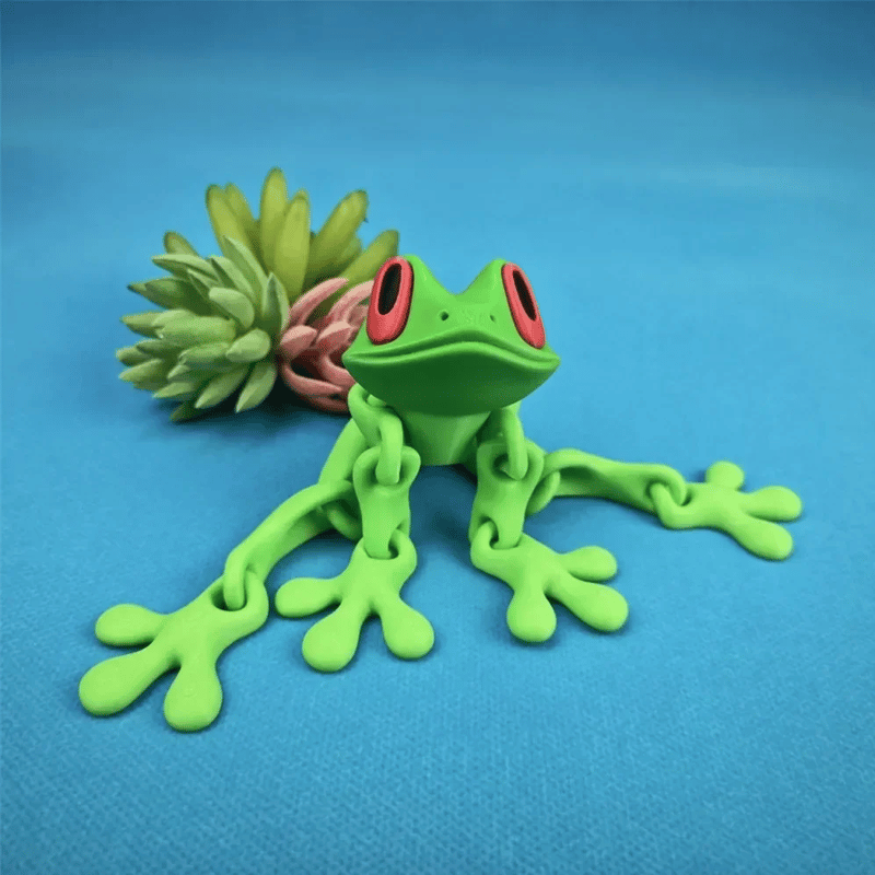 🐸✨ 3D Printed Magnetic Frog – Colorful Fridge Magnet & Whimsical Desk Decor
