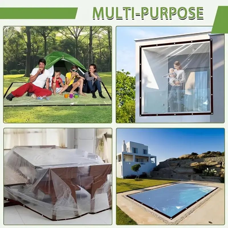 Transparent PE Tarpaulin- 3 × 3m