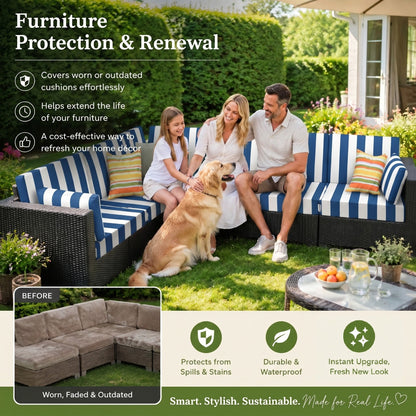 🛋️ Outdoor Patio Sofa Cushion Covers 🔥Free Shipping Worldwide