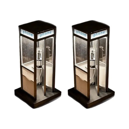 ☎️✨ Vintage Telephone Booth Night Lamp – Cozy Decorative Table Light for Home & Gifts