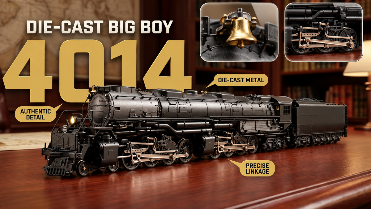🚂 Big Boy 4014 – 85th Anniversary 3D Die-Cast Steam Locomotive Model✨