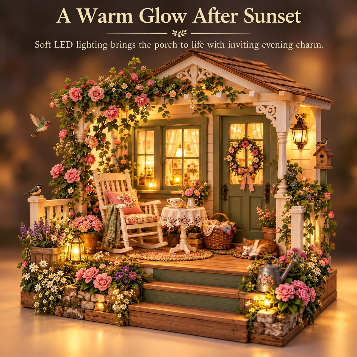 🌸 Build Your Own Cozy Cottage Porch Garden 🪑
