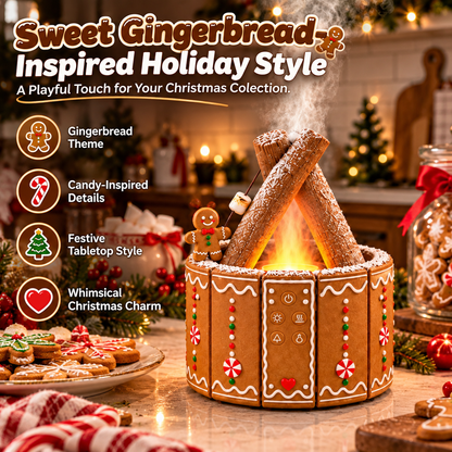 🎄🔥 Magical Christmas Campfire Aroma Diffuser – Realistic Flame-Effect Mist & Cozy Holiday Glow 🎅🍪