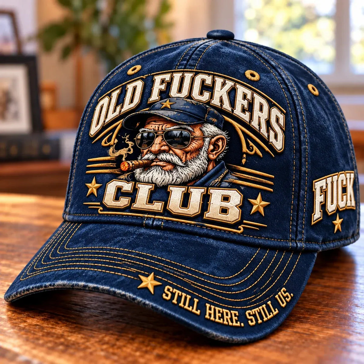 🧢 Old F*ckers Club Vintage Baseball Cap – Funny Gift for Men