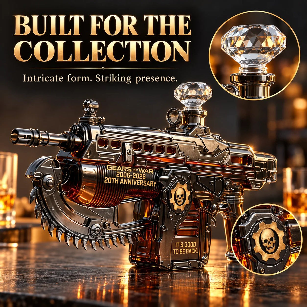 Gears of War 2006–2026 20th Anniversary Whiskey Bottle
