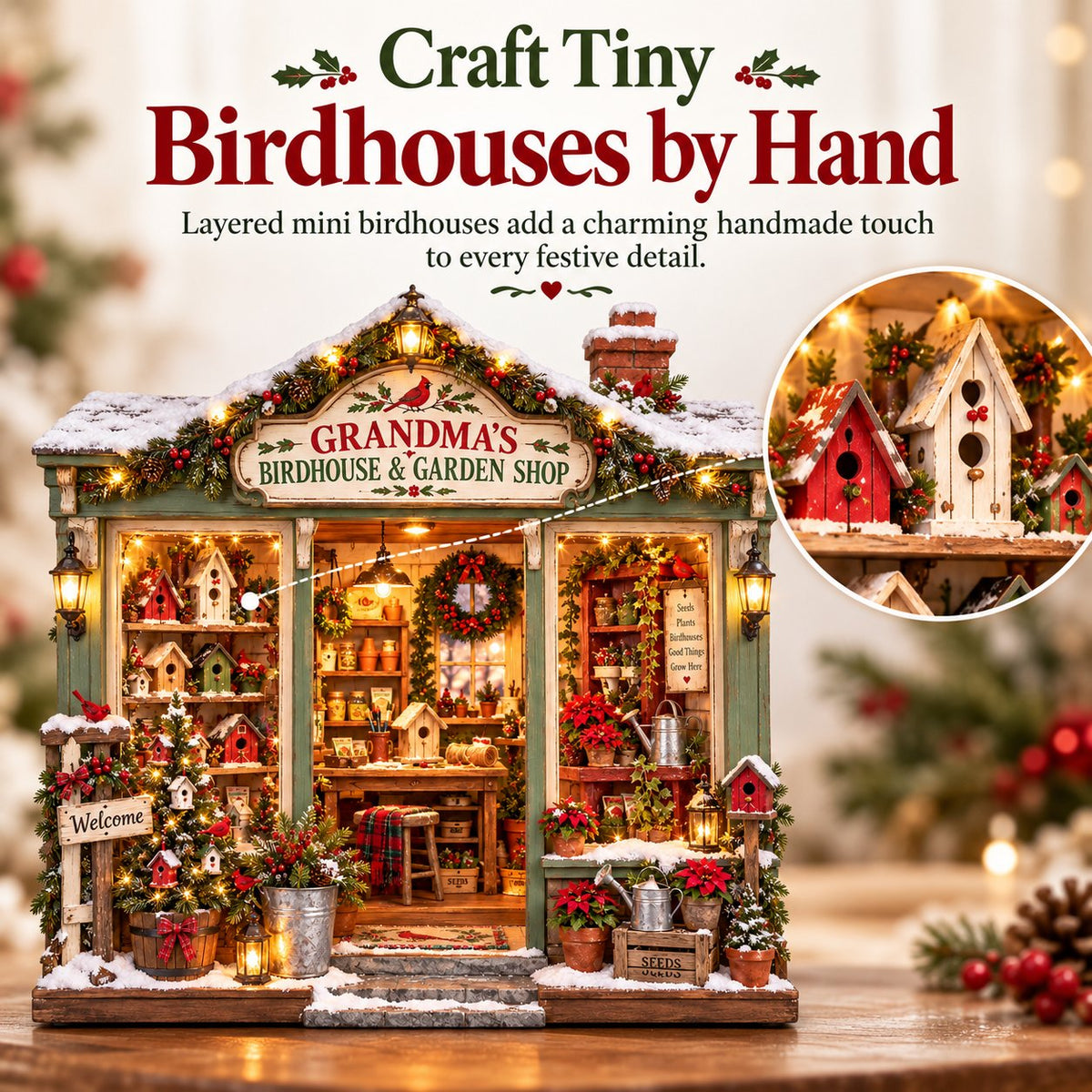 🐦 Build Your Own Grandma’s Christmas Garden Shop 🌿