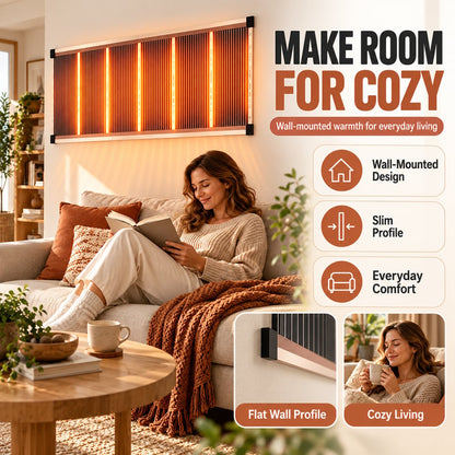 🔥3-Second Rapid Heating Honeycomb Graphene Far-Infrared Ceramic Wall Heater – Low Noise & Energy Efficient Indoor Wall Mount Heater