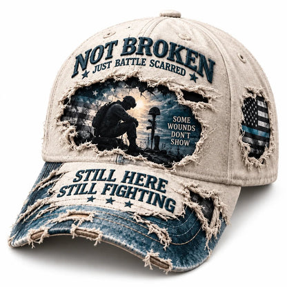 🧢 Veteran PTSD Awareness Baseball Cap – 100% Cotton