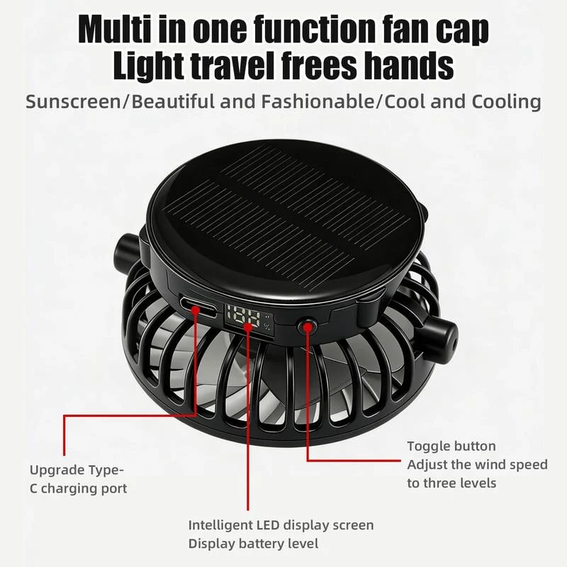 🔥 Beat the Heat Hands-Free — Stay Cool Under the Sun 🧢