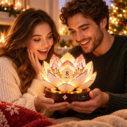 🎁 Automatic Blooming Perpetual Calendar – Crystal-Style Flower Night Light & Home Decor