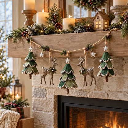 ⏰ LAST DAY 50% OFF - 🦌 Lighted Woodland Christmas Garland