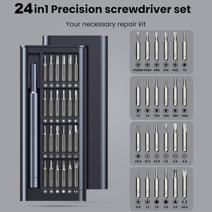 🛠️ Premium 24-in-1 Precision Screwdriver Set – Magnetic Repair Tool Kit for Electronics & Everyday Fixes ✨