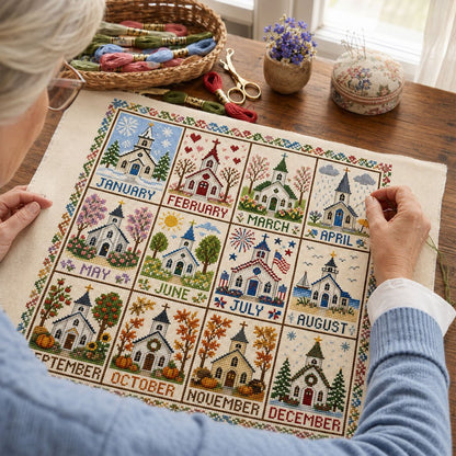 12-Month Cross Stitch Kit