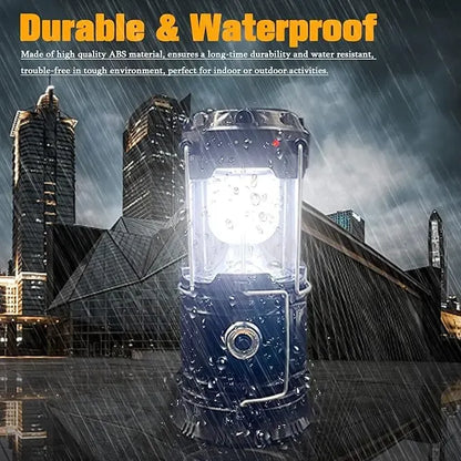 🔦 Foldable LED Emergency Lantern – Solar & USB-C Rechargeable, 4 Lighting Modes