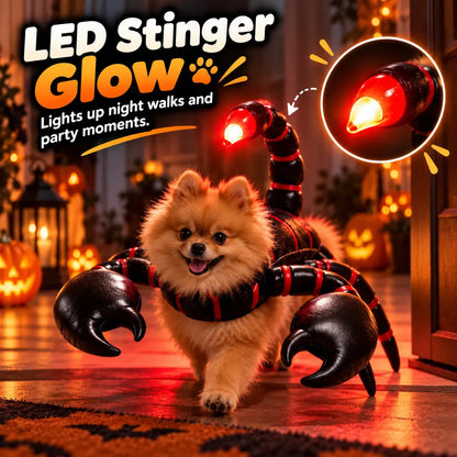 LED Glowing 3D Scorpion Pet Costume | Light-Up Animal Dress-Up Outfit for Small Dogs & Cats