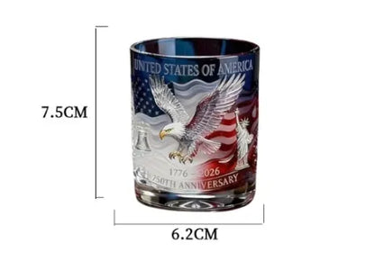 🇺🇸 USA 250th Anniversary Commemorative Glass – 1776–2026 Limited Edition ✨