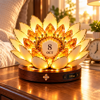 🎁 Automatic Blooming Perpetual Calendar – Crystal-Style Flower Night Light & Home Decor