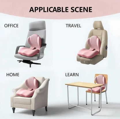 Ergonomic Memory Foam Seat Cushion with Lumbar & Back