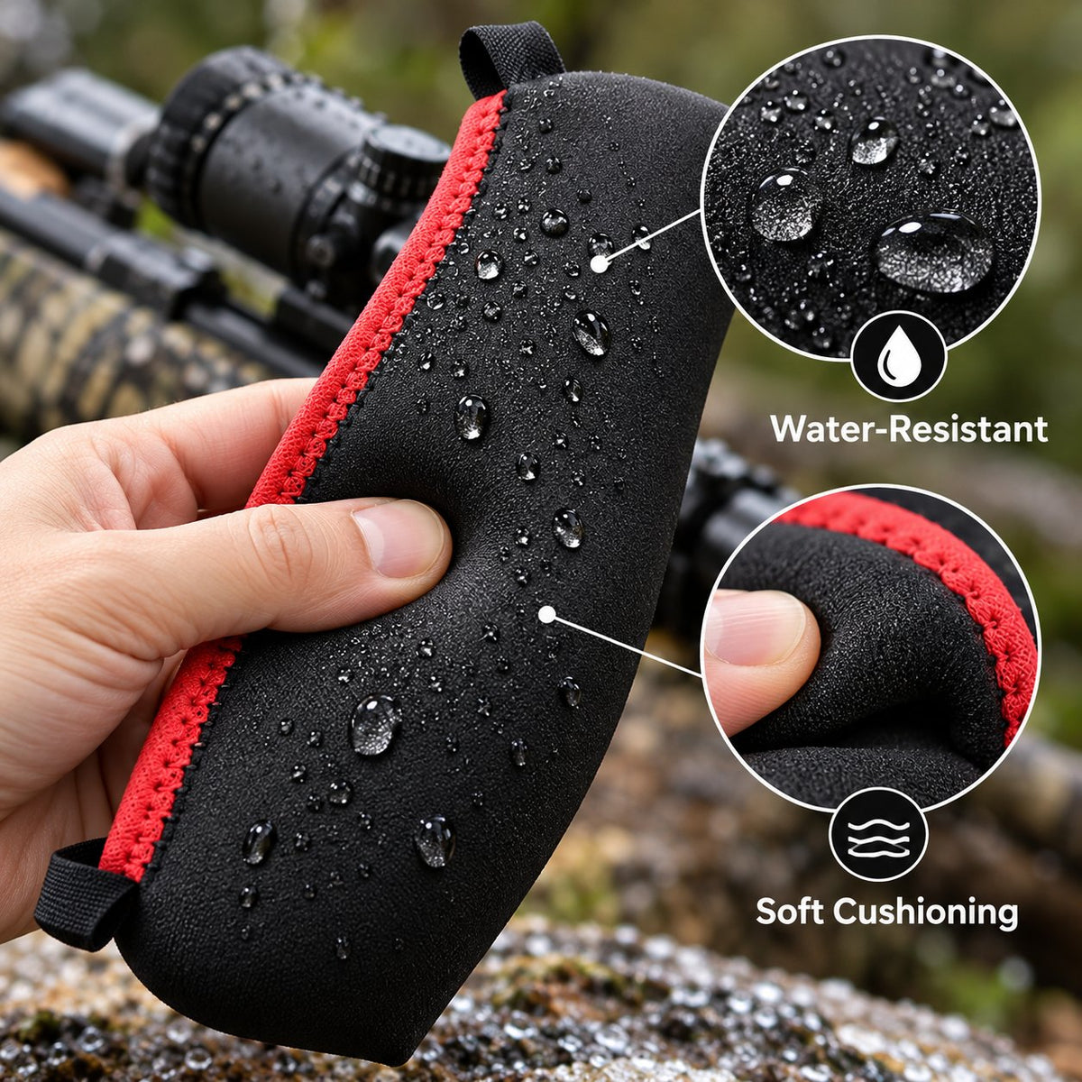 🎯 3-Pack Neoprene Scope Covers – Water-Resistant, Scratch-Protective Optical Gear Covers for Outdoor Adventures 🛡️