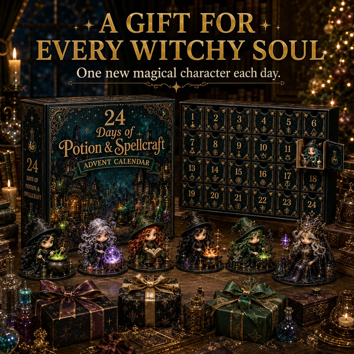 🧙‍♀️TODAY ONLY 50% OFF – Witch Advent Calendar | 24 Days of Magical Witchy Surprises | Limited Edition Collectible Mini Figures✨