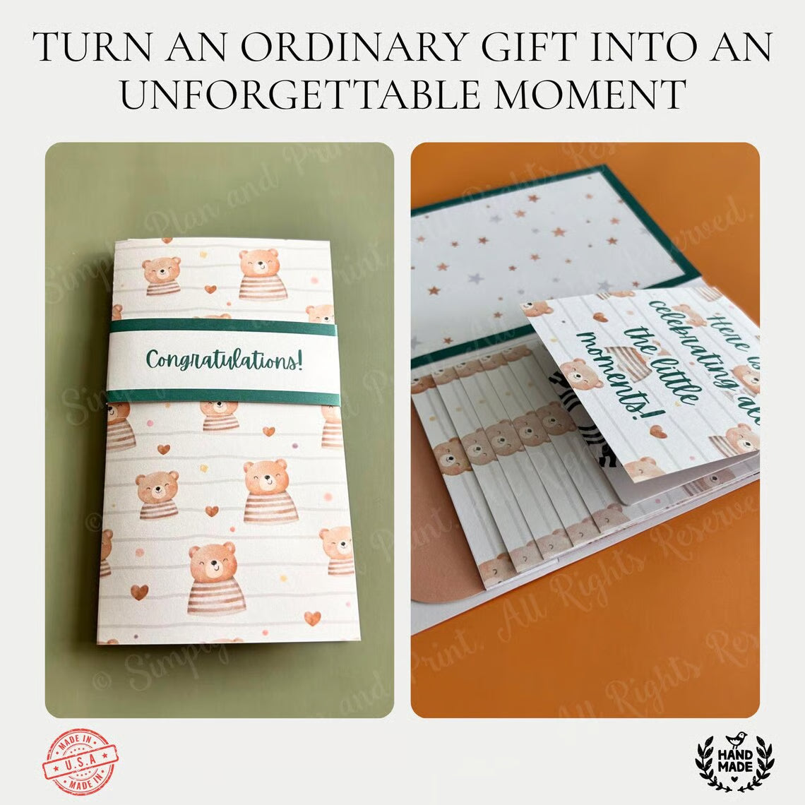 🎄 50% OFF – 4PCS Waterfall Christmas Gift Card Booklet | Fun Pull-Out Surprise 🎁✨