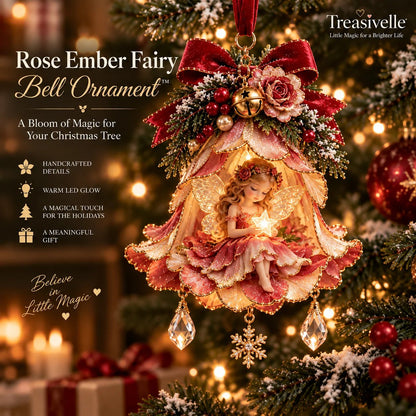 🧚‍♀️✨ Enchanted Fairy Bell Ornament – Glowing Christmas Tree Decor
