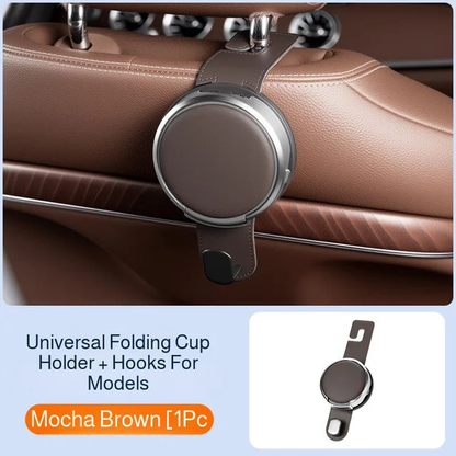 🚗📱 Foldable 2-in-1 Car Cup Holder & Phone Stand – Clip-On Vehicle Organizer ✨