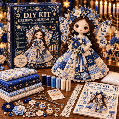 🕎🧵 Hanukkah DIY Patchwork Doll Kit – Handmade Festival of Lights Keepsake