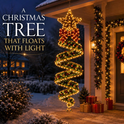 🎄✨ Christmas Magic Spiral Hanging LED Lights – Festive Holiday Glow Collection 💫