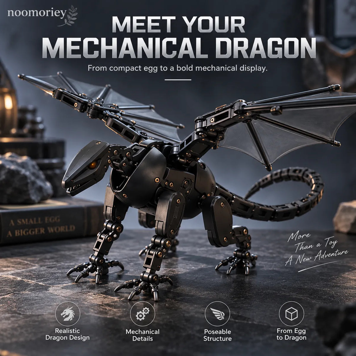 🥚🐉 DragonMorph – Egg to Dragon Transforming Mechanical Toy