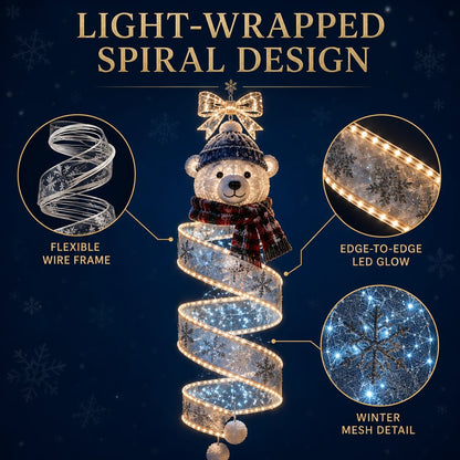 🎄✨ Christmas Magic Spiral Hanging LED Lights – Festive Holiday Glow Collection 💫