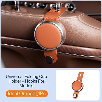 🚗📱 Foldable 2-in-1 Car Cup Holder & Phone Stand – Clip-On Vehicle Organizer ✨