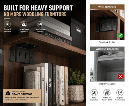 Heavy-Duty Corner Brackets – Quick Fitting L Shape Furniture Joint Braces