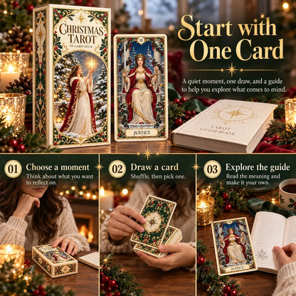 Last Day 49% OFF🎉-🔮 Yuletide Tarot Deck | 78 Festive Cards & A Guided 12-Day Holiday Ritual