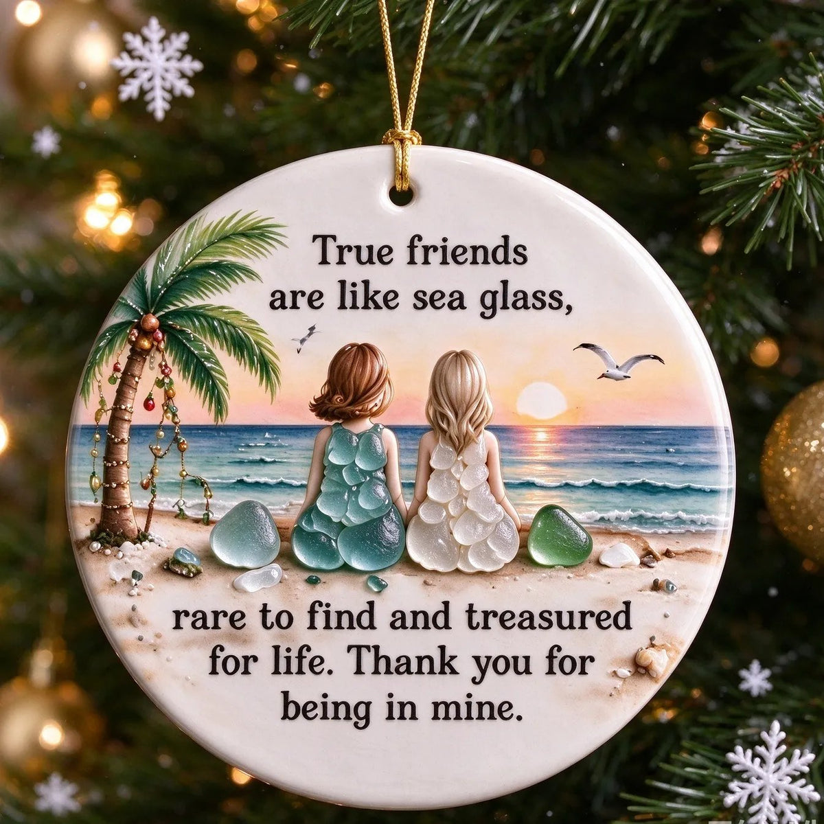 💗Handcrafted True Friendship Sea Glass Gift
