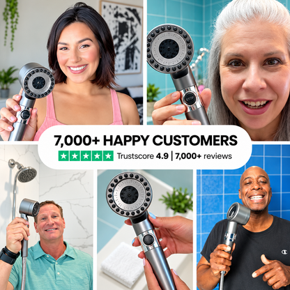 🚿 High-Pressure Filtered Shower Head – 3 Spray Modes, Pause Button & Replaceable Filter ✨